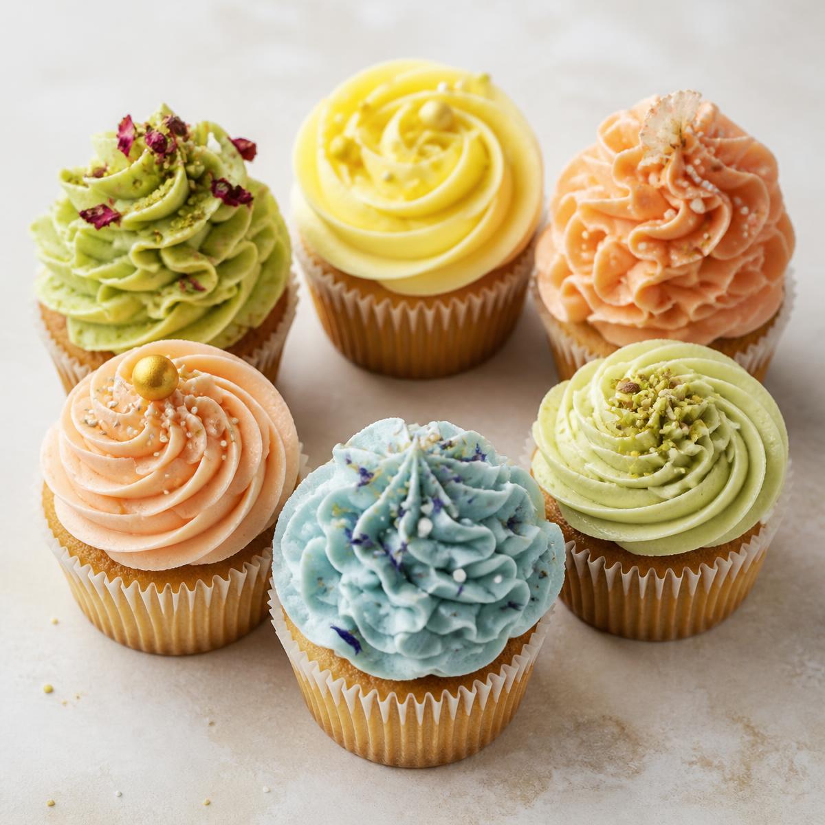 Colourful cupcake box