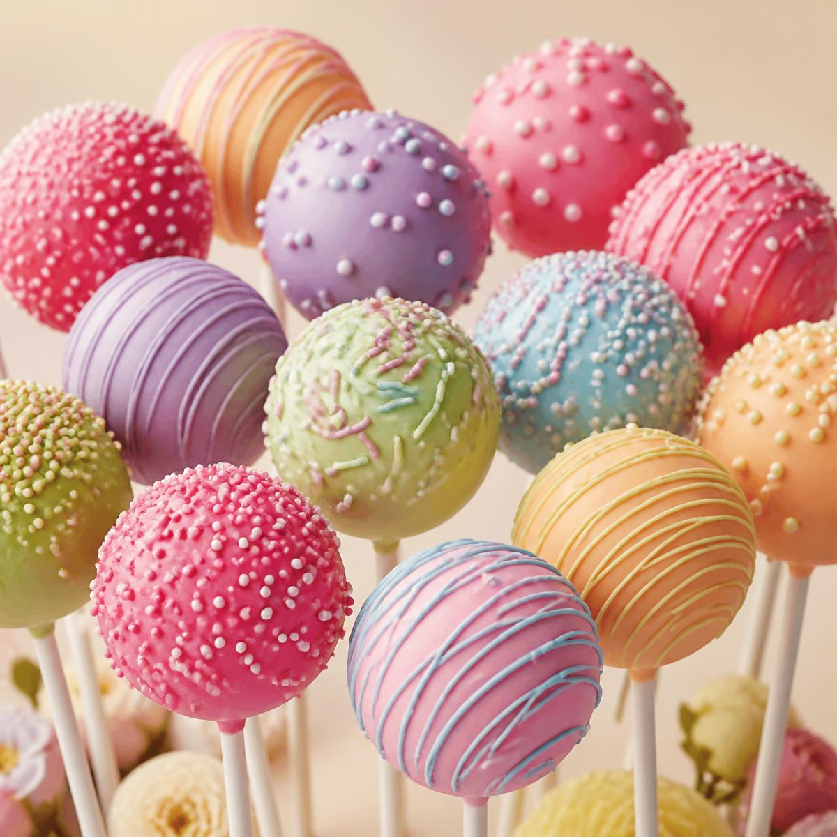 Pastel cake pops